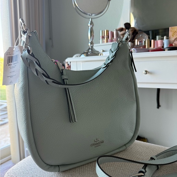 Coach NEW Soft Blue Leather Shoulder Bag - Picture 3 of 6